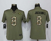 Women Nike Ravens 8 Lamar Jackson Olive Camo Salute To Service Limited Jersey,baseball caps,new era cap wholesale,wholesale hats